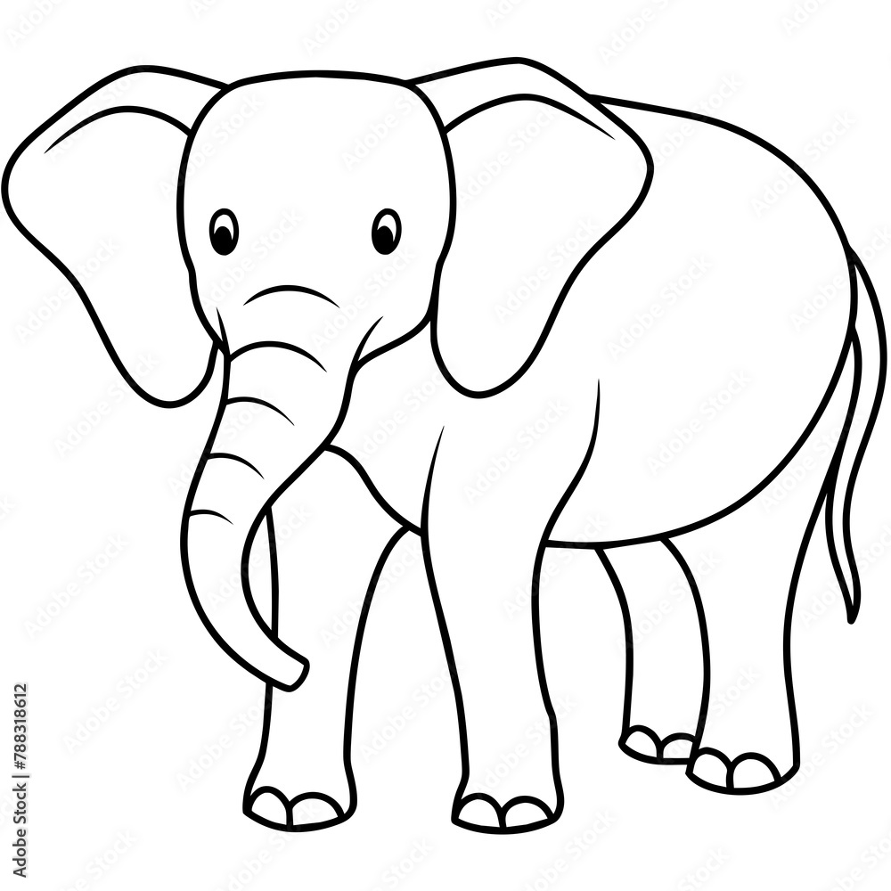 elephant illustration mascot,elephant silhouette,horse vector,icon,svg,characters,Holiday t shirt,black elephant drawn trendy logo Vector illustration,elephant line art on a white background