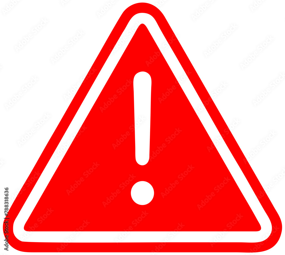 High resolution red exclamation mark isolated on transparent High resolution red exclamation mark isolated on transparent