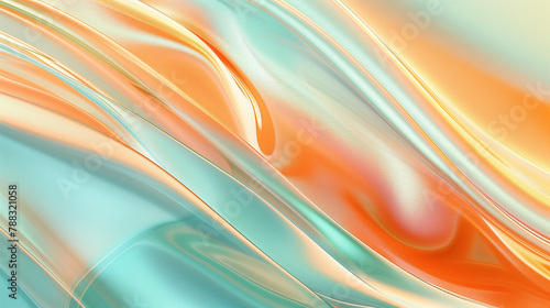 an abstract background  smooth curves  light transferent glass wavy glossy sheets 