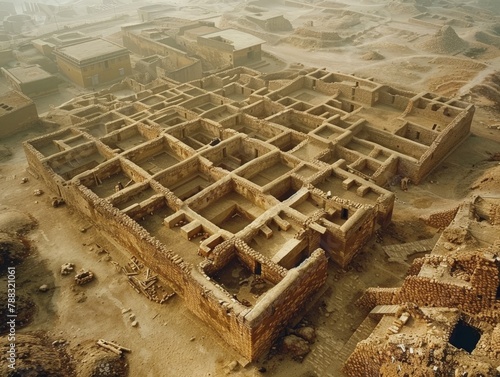 Lothal, a major city of the ancient Indus Valley Civilization in India photo