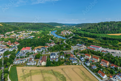 Blick über die sehenswerte Stadt Beilngries im Naturpark Altmühltal in Oberbayern
