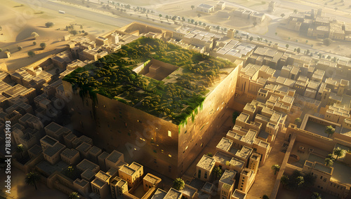 the mukaab or the new mukaab in Riyadh Saudi Arabia 2030  photo