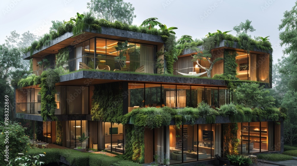 Fototapeta premium Eco-friendly building