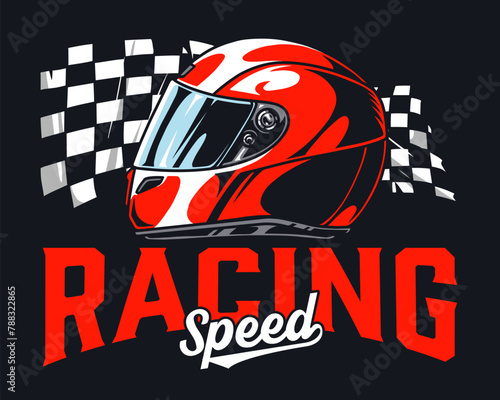 Fast racing vintage poster colorful