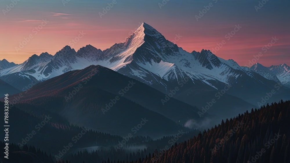 sunrise in the mountains generative ai