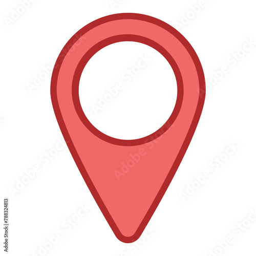 Placeholder red line filled icon