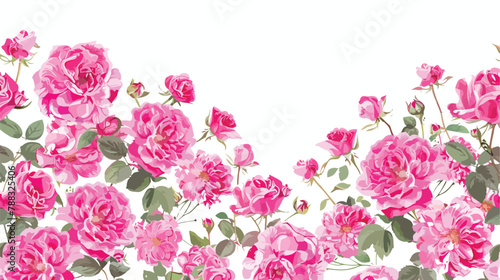 Square romantic floral backdrop decorated with gorgeo