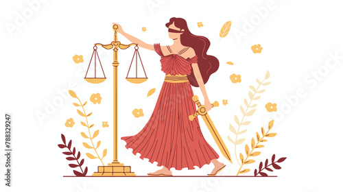 Themis or Justice - goddess of order fairness law fro
