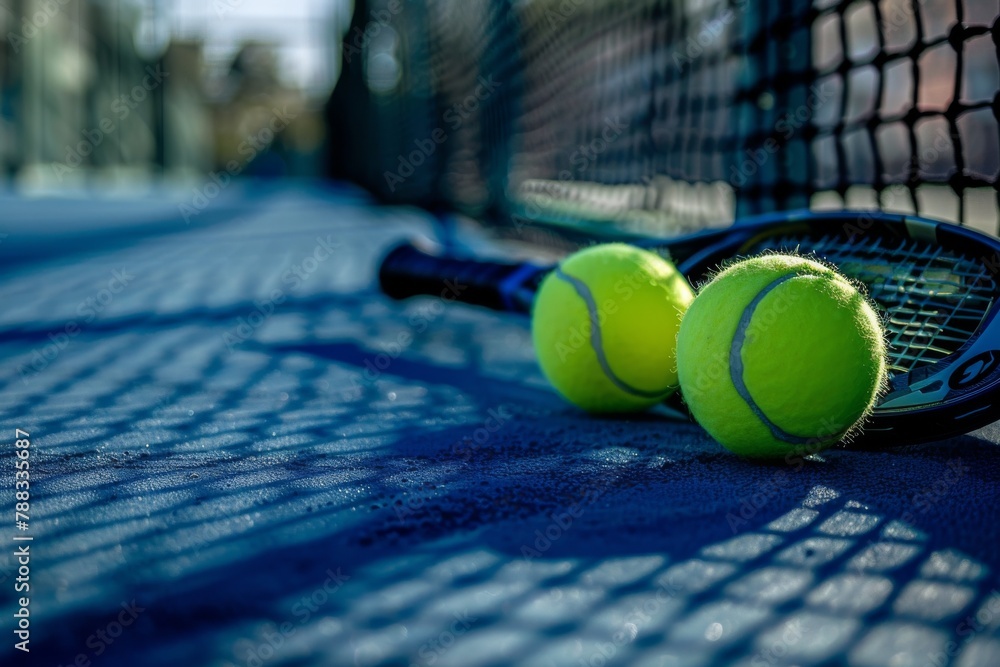 Equipment and court for paddle or padel tennis