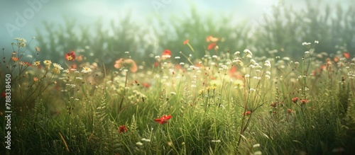 Beautiful meadow. Artistic nature backgrounds for your design.