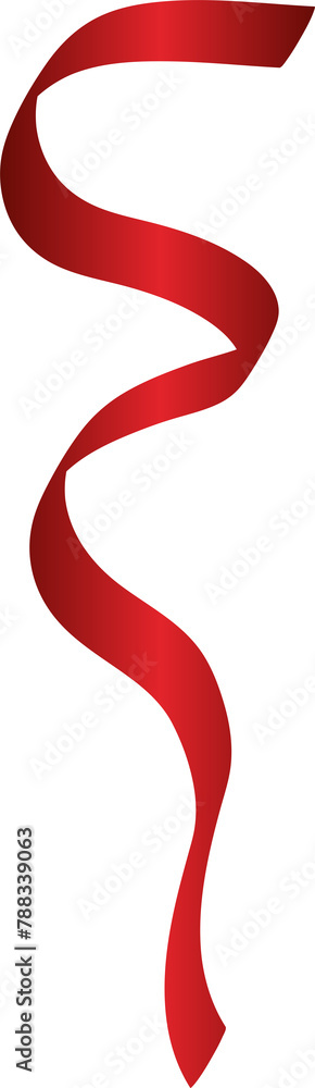 Naklejka premium Red ribbon patterns, gift, valentines, birthday