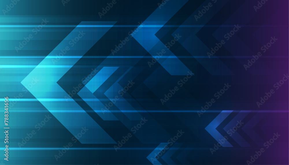 Arrow speed abstract blue background