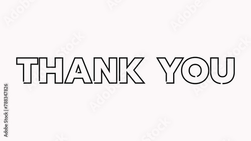 end credit Thank you with white background