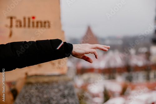 On the roof of a historic building in Tallinn
