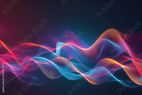 Abstract Colourful Wave Background, Data Transfer concept,Vibrant abstract energy flow with dynamic colors and sparkling light effects 