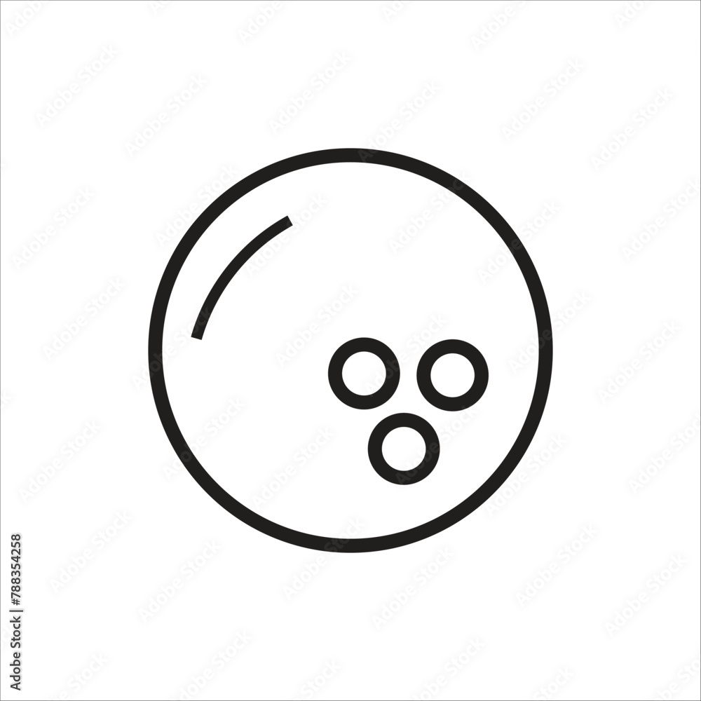 bowling ball vector icon line template