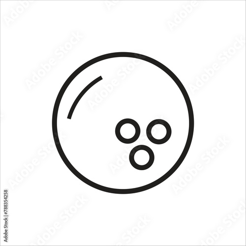 bowling ball vector icon line template