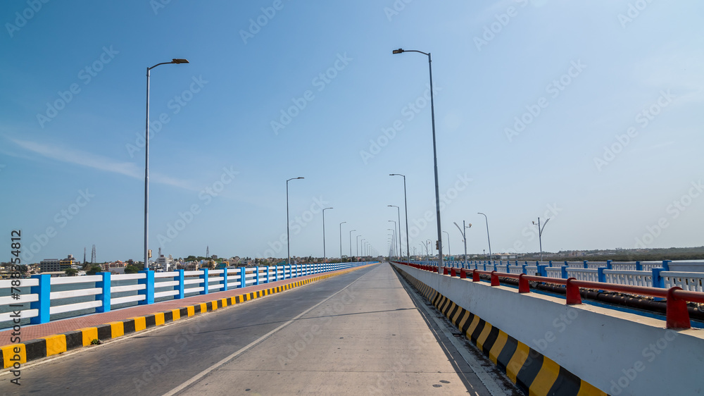 Dr Shamji Bridge is the lifeline of the island of Diu. This bridge connects state of Gujarat to Union Territory of Diu Daman.