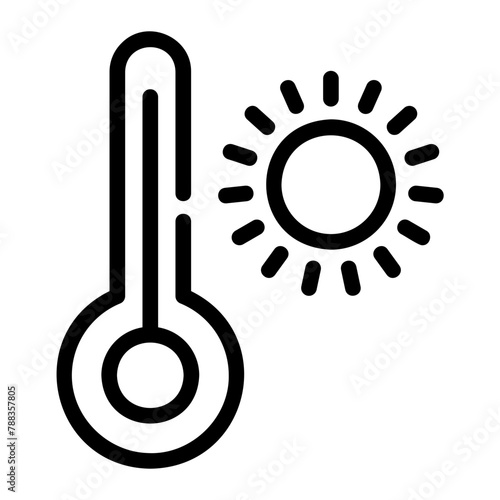 hot outline icon