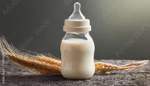 feeding bottle with milk ai generated