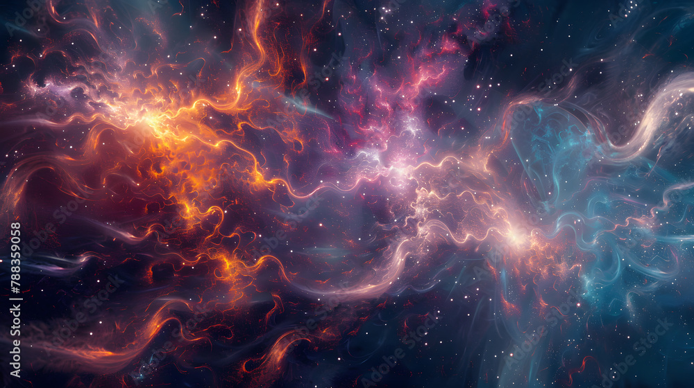 Cosmic Tendrils Of Energy Intertwining In A Celestial Embrace, Weaving A Tapestry Of Light And Shadow Across The Canvas Of The Universe Cosmic Tendrils Of Energy Intertwining In A Celestial Embrace, Weaving A Tapestry Of Light And Shadow Across The Canvas Of The Universe