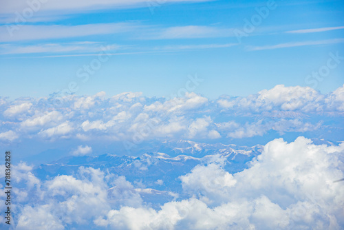 Qinghai Province-Looking at the snow peaks on the sea of clouds