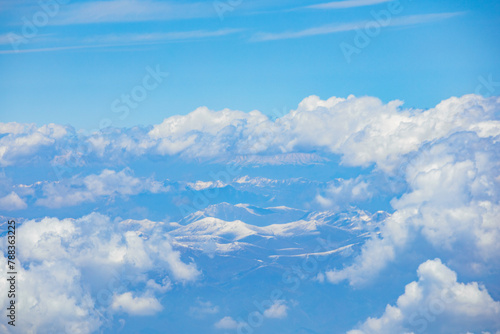 Qinghai Province-Looking at the snow peaks on the sea of clouds