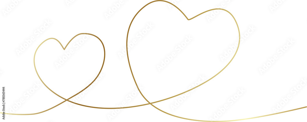 Heart gold hand drawn icon, love, valentine, wedding