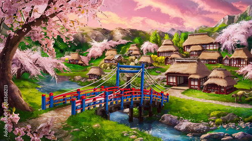 Cartoon background for story telling , animation , video games 