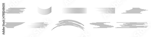 Speed lines isolated set. Comic speed motion lines collection. Motion effect for your design. Vector illustration...