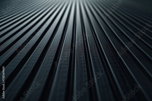 Black stripes on rubber mat, abstract background. Generative AI