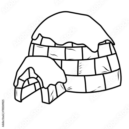 Hand Drawn Winter Igloo 
