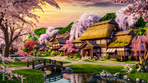 Cartoon background for story telling , animation , video games 