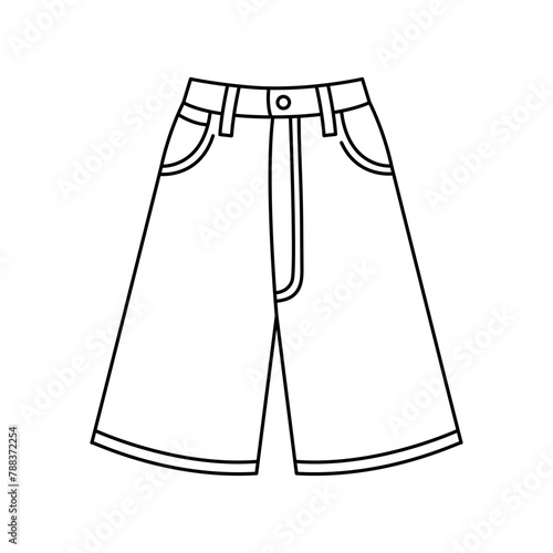 Bermuda shorts line color icon. Sign for web page, mobile app, button, logo.
