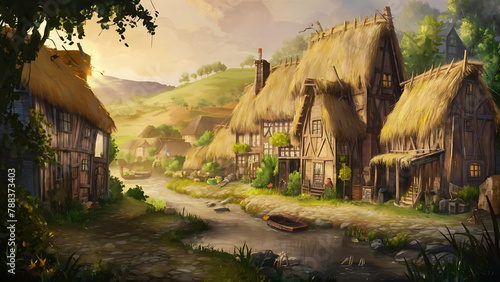 Cartoon background for story telling , animation , video games 