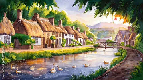 Cartoon background for story telling , animation , video games 