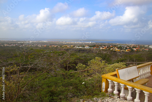 View at Kralendijk and Klein Bonaire from Cruz Seru Largu, Bonaire, Caribbean Netherlands