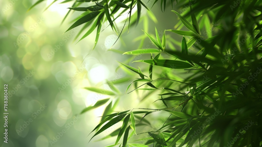 The gentle rustle of bamboo leaves in the breeze, creating a soothing symphony of nature sounds The gentle rustle of bamboo leaves in the breeze, creating a soothing symphony of nature sounds
