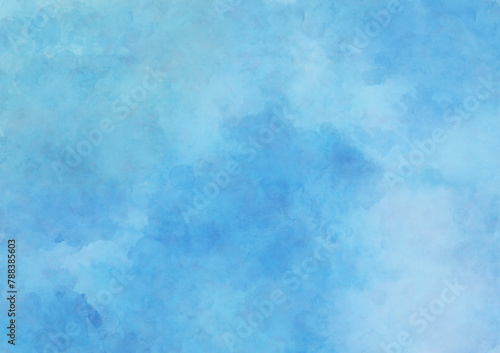 Abstract watercolor wallpaper, background (texture, splash, pastel, light blue) © Matcha Stock