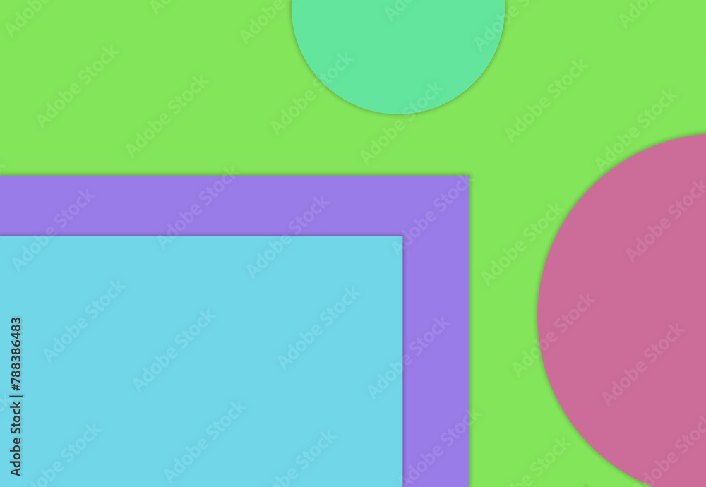 Obraz premium Geometric colourful modern abstract art background illustration with basic shapes