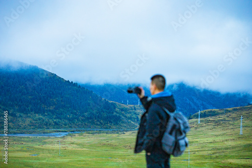 Young people on Tagong Grassland, Garze Tibetan Autonomous Prefecture, Sichuan Province