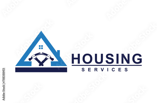 Housing services, logo design inspiration vector