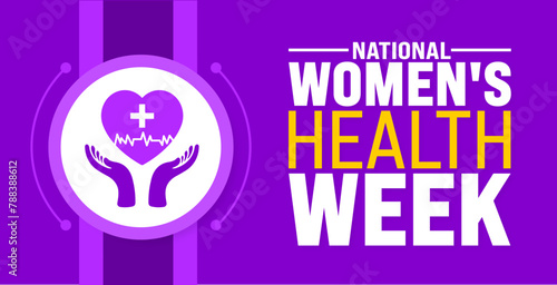 May is National Women's Health Week background template. Holiday concept. use to background, banner, placard, card, and poster design template with text inscription and standard color. vector