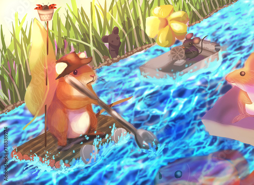 Rat Race Water Animals Rodents Racing Mice 