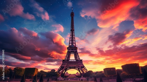 Ethereal Eiffel: Sky Majesty in Paris