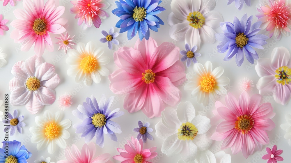  3D pack of beautiful flowers