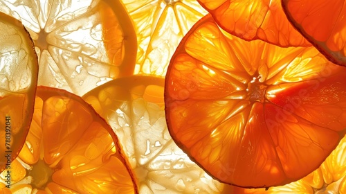 Citrus Symphony: Vibrant Oranges Close-Up photo