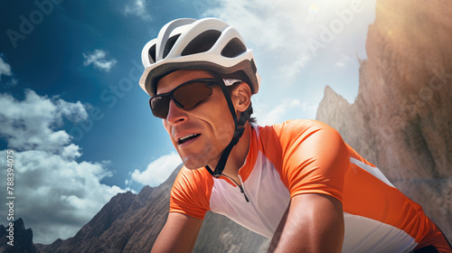 Active Lifestyle: Smiling Cyclist on a Sunny Ride © Andrii 