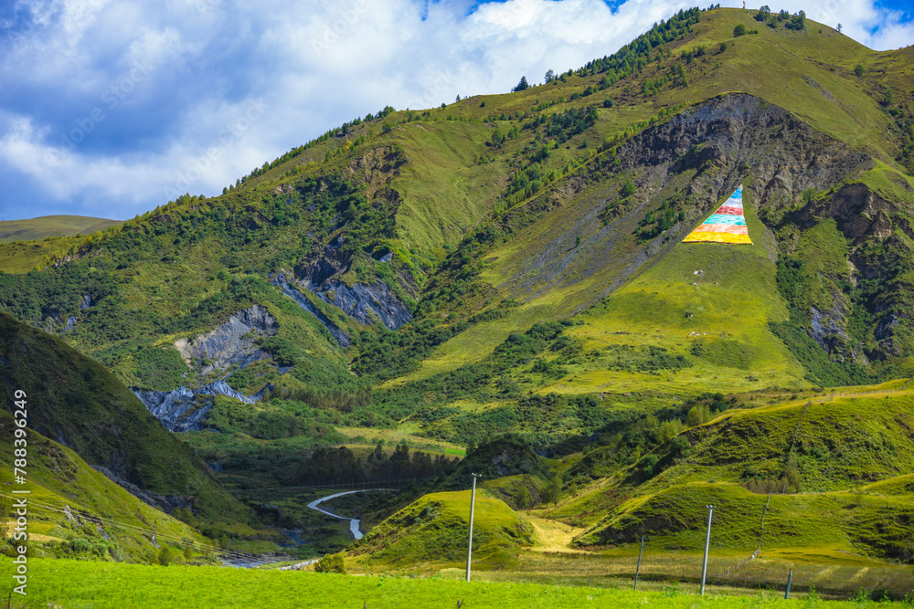 Obraz premium Garze Tibetan Autonomous Prefecture, Sichuan Province-Scenery along the road