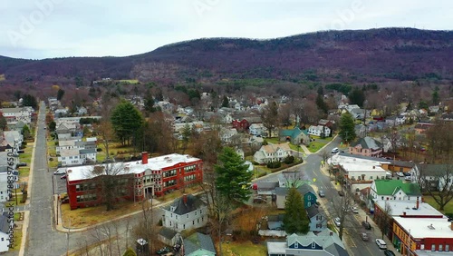 Aerial of Easthampton, Massachusetts, United States 4K photo